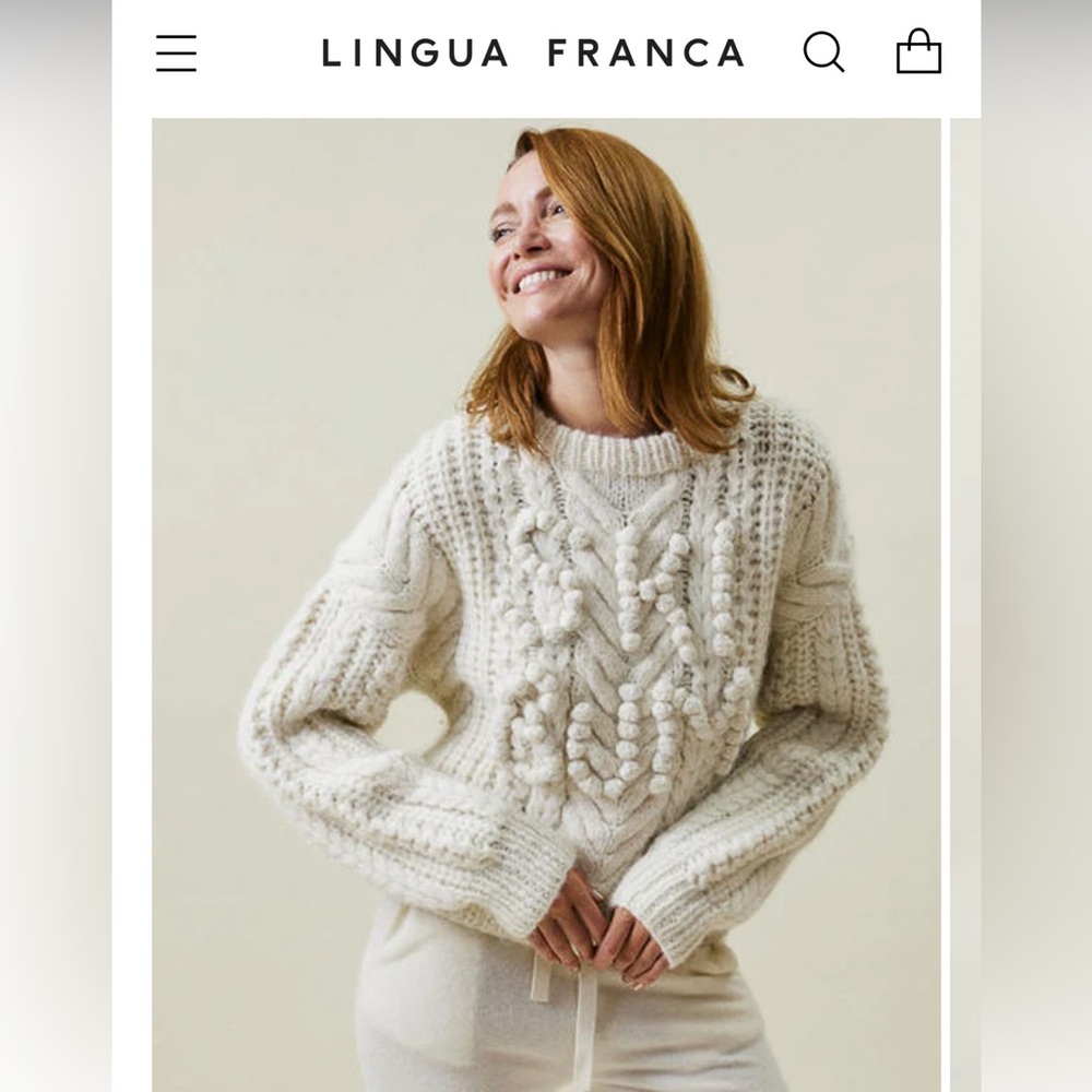 NWT Lingua Franca Ski Bum Sweater